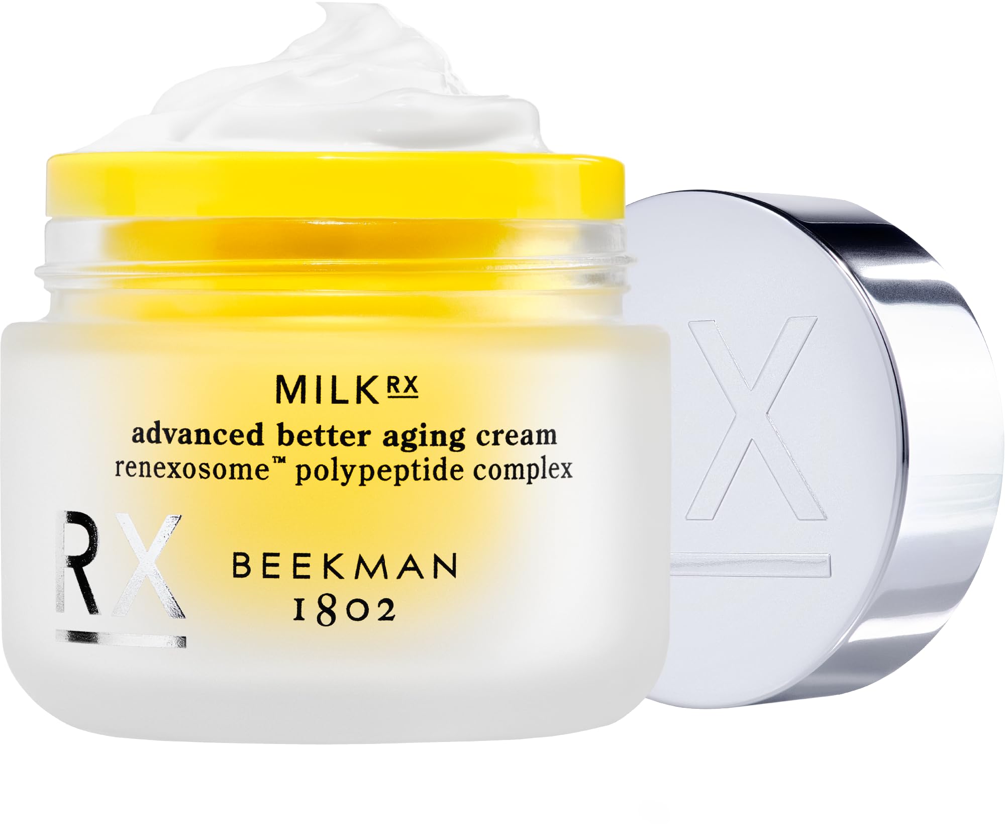 Beekman 1802 Milk RX Advanced Better Aging Face Cream - Goat Milk Protein Exosomes & Polypeptide Facial Moisturizer - Doctor Formulated for Collagen Boosting & Skin Firming - Fragrance Free