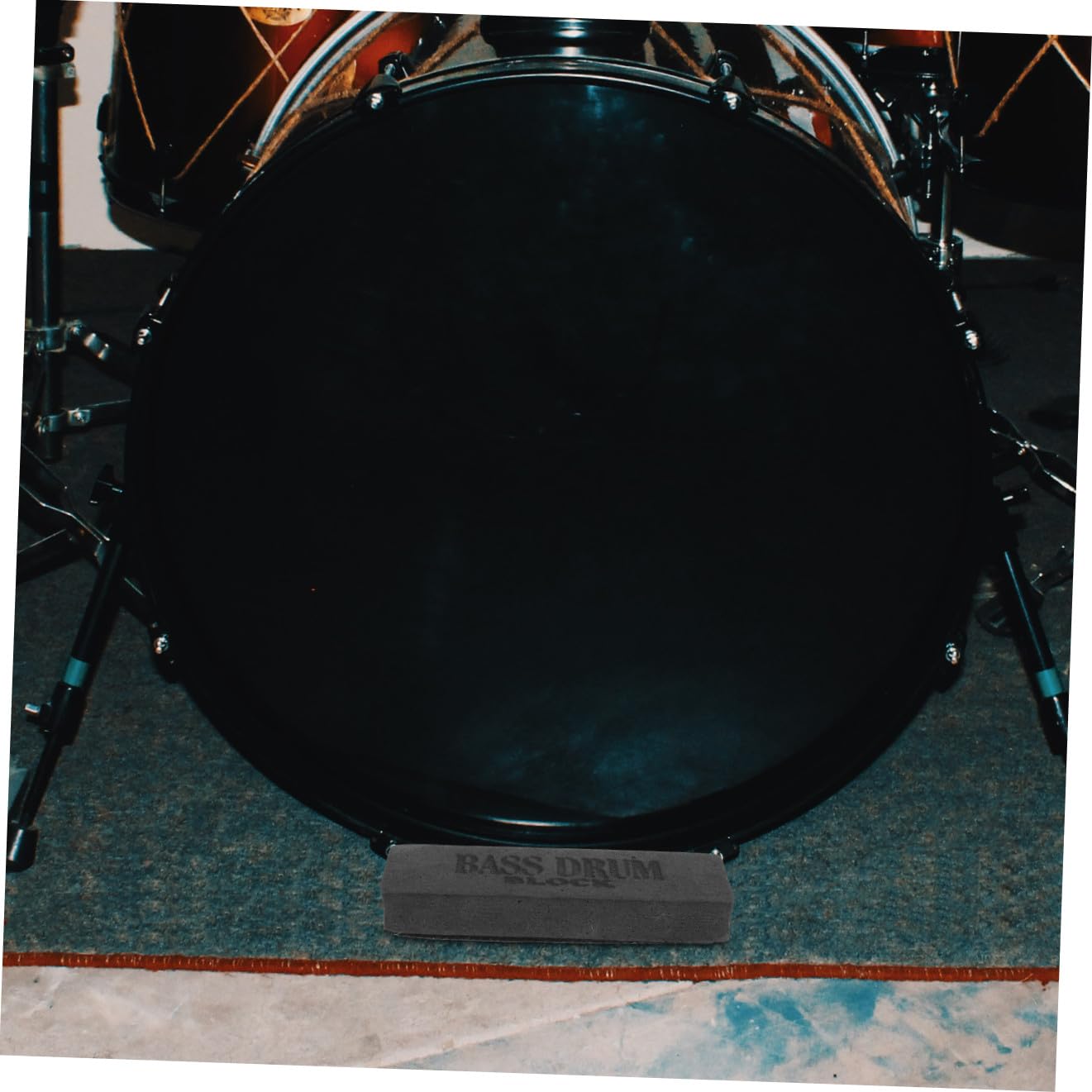 Abaodam 2 Stücke Drum Set Nicht-drum Block Bass Drum -skid Blöcke Musik Instrument Teile