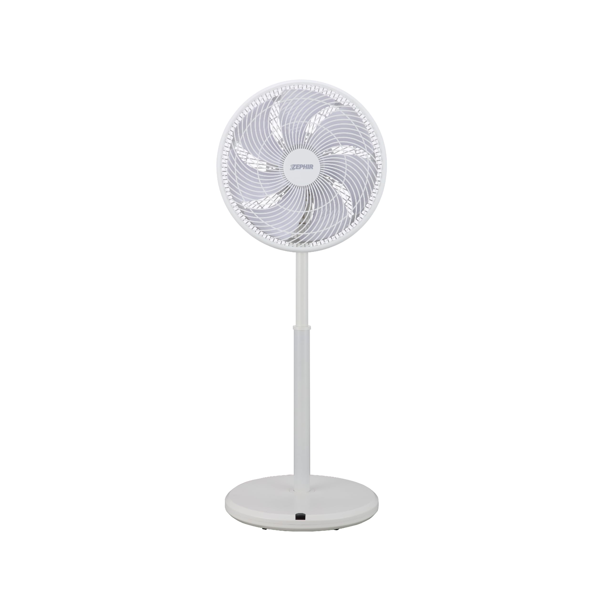 Zephir, Ventilatore Circolare a Piantana 35cm, Motore DC Ultra Silenzioso, 3 Modalità di Ventilazione,10 Velocità, Altezza 850-1080 mm, Telecomando, Timer, Potenza 30W, Cavo 4m