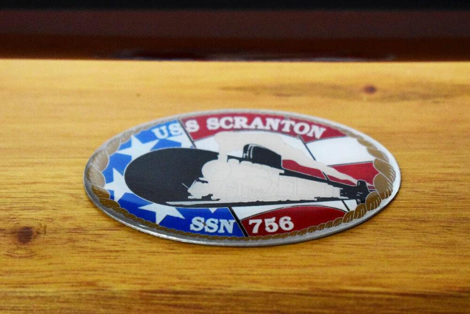 Squadron Nostalgia LLC USS Scranton SSN-756 Submarine,Navy,Scale Model,Mahogany,20 inch,LA Class