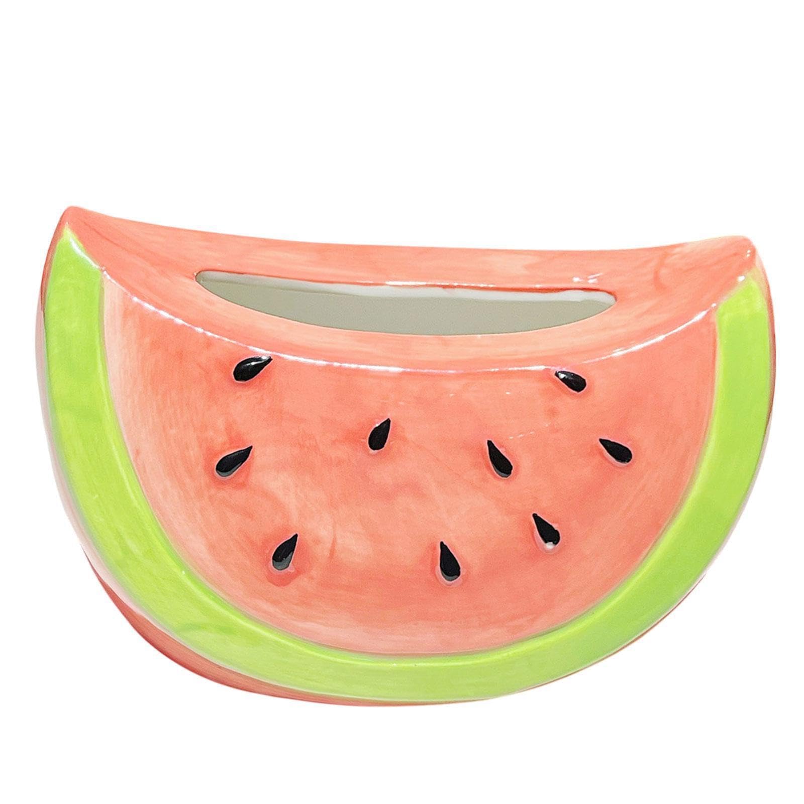 CYDZSRA Elegant Tissue Box Cover Holder With Playful Watermelon Kitchen Bathroom And Living Room Table Aesthetic Paper Napkins Holder Tissue Storage Box Porcelain