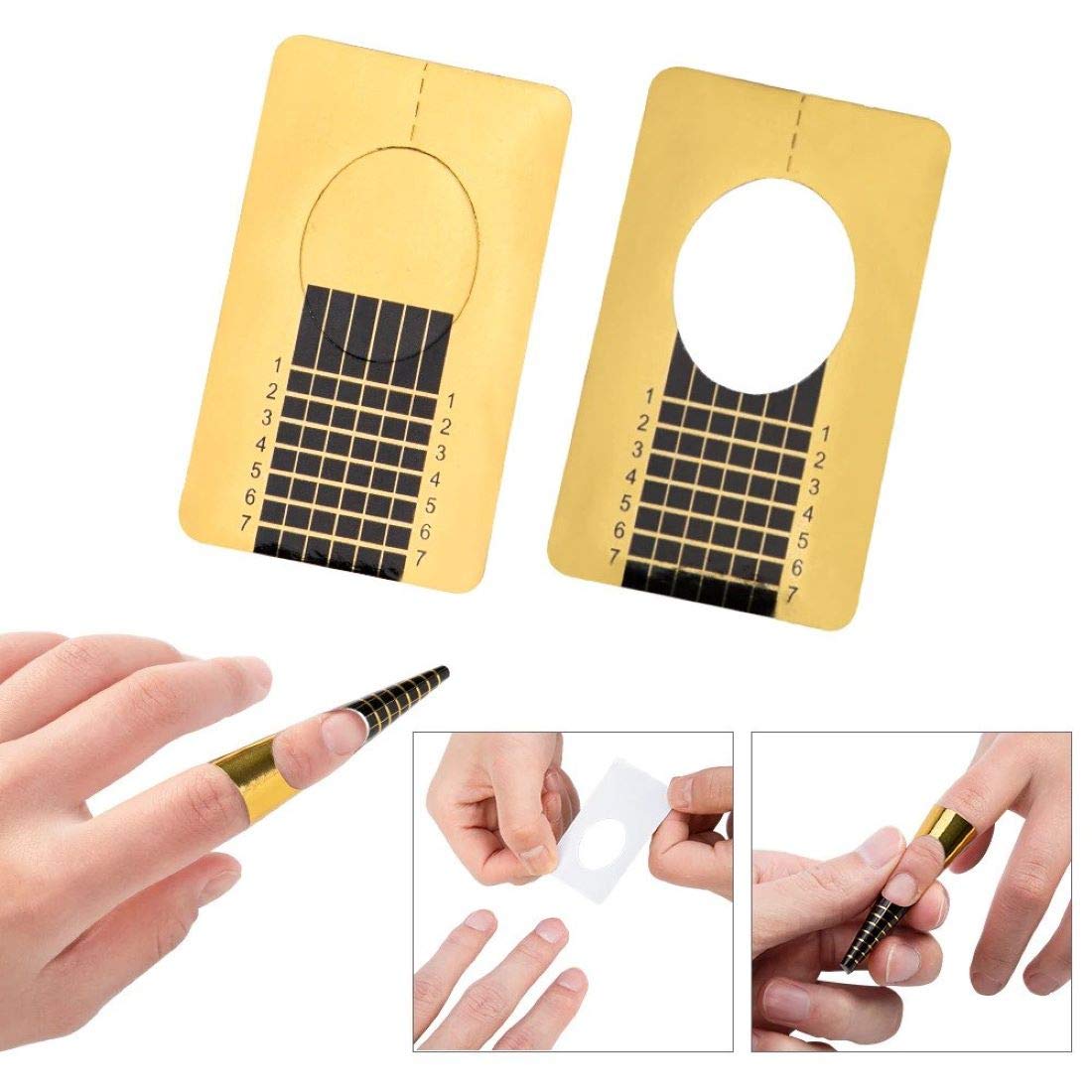 Digital Shoppy 20Pcs Nail Extension Sticker Professional Acrylic Nail Form Tips 3