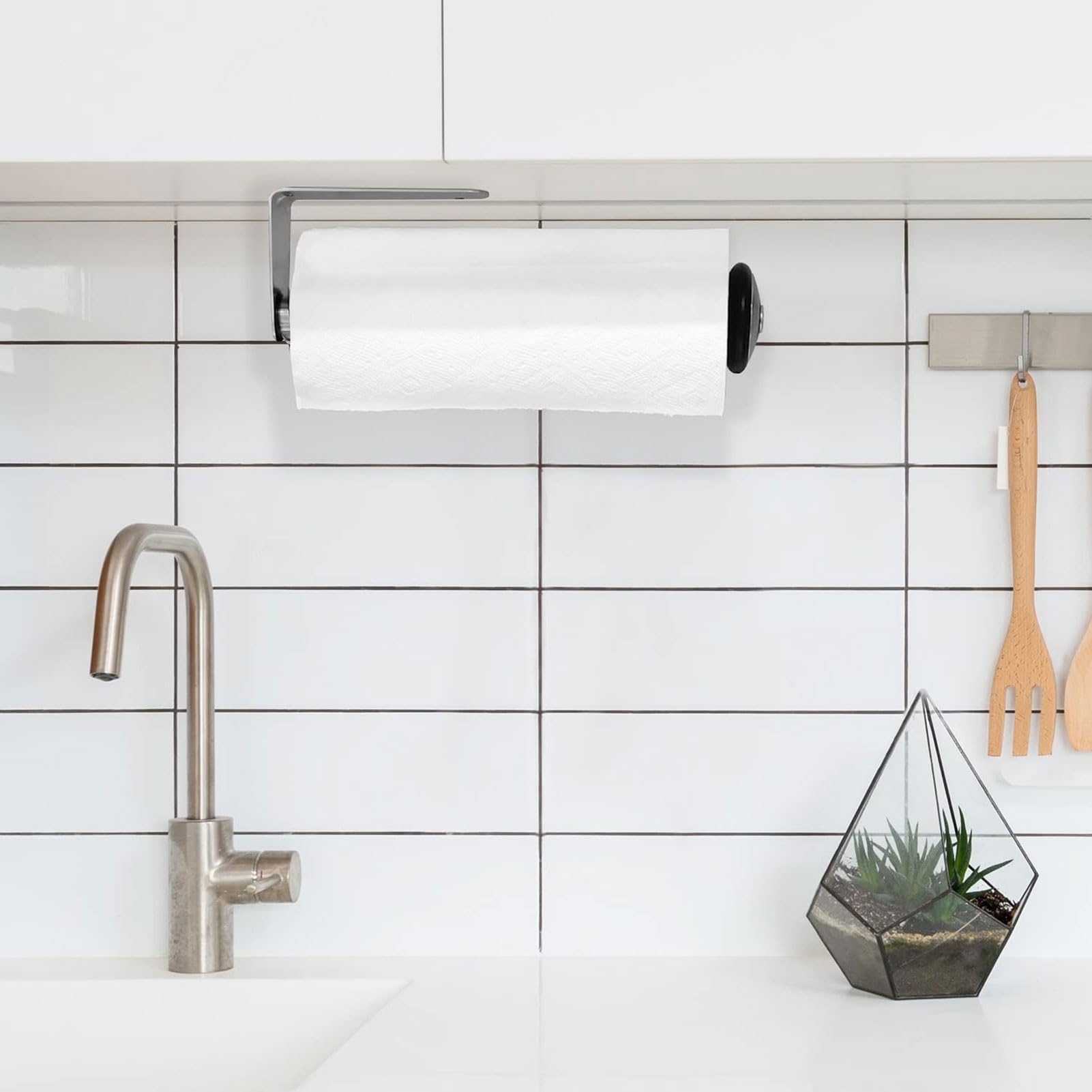 1 pezzo sospeso cucina Porta asciugamani di carta , creativo perforazione Rack con di legno & corda design per memorizzare rotolo carta , Pezza , gabinetto carta | SHEIN ALIA