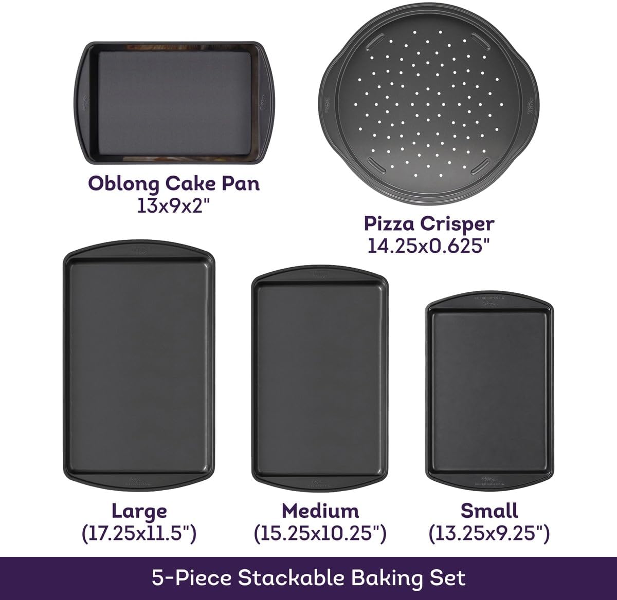Wilton 5-Piece Gold Bakeware Set, Made Without PFAS