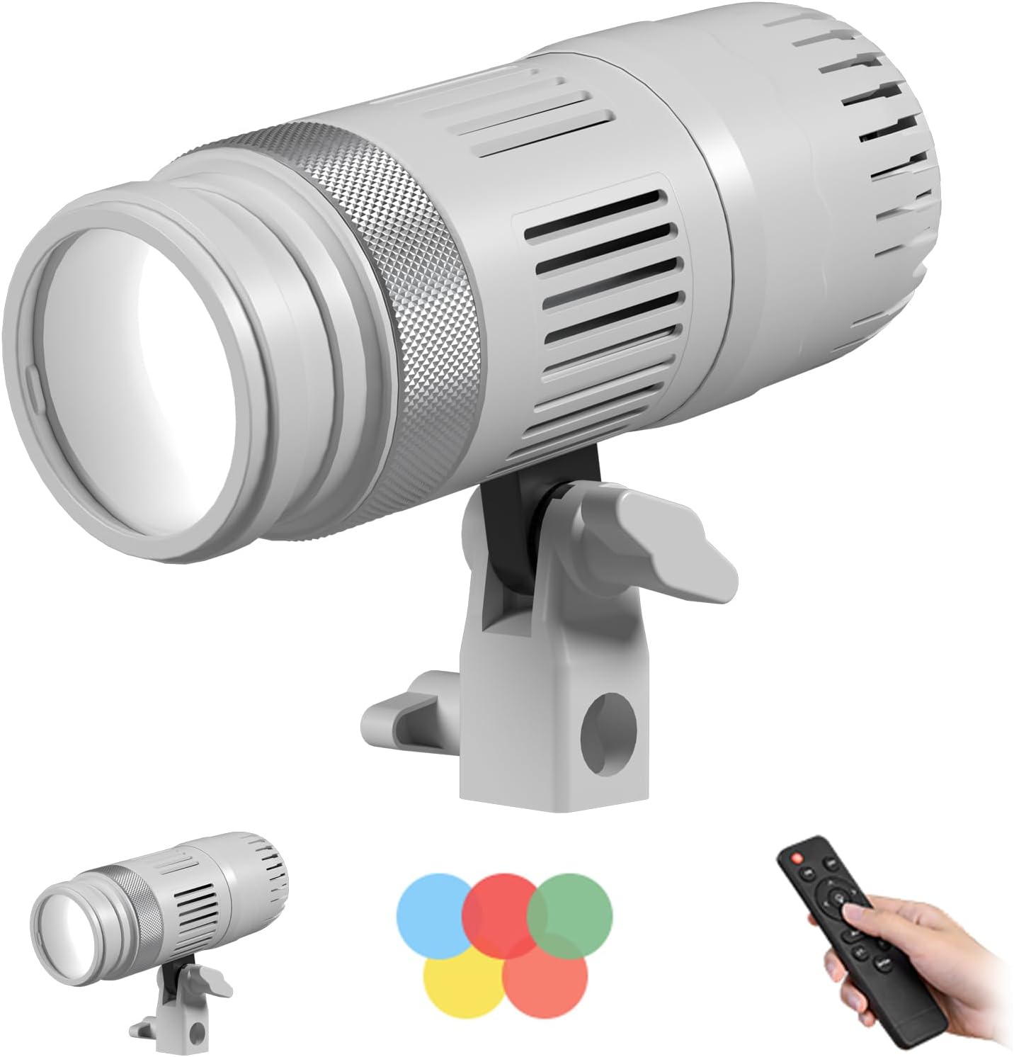 Hair Spotlight with Remote, Professional Live Hair Enhancing Light, Dimmable 6500K LED Photo Hair Video Light for Photo Studios, YouTube, TikTok, Video Recording, Game Streaming (White)