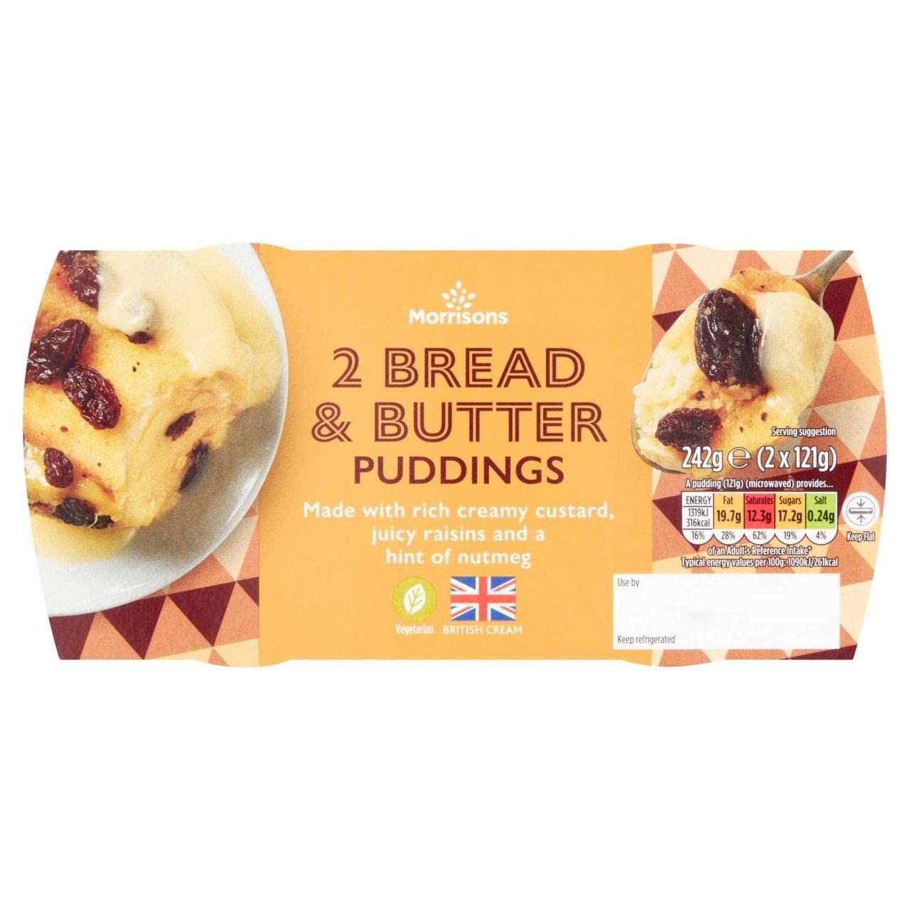 Morrisons Bread and Butter Puddings 2 x 121g (242g)