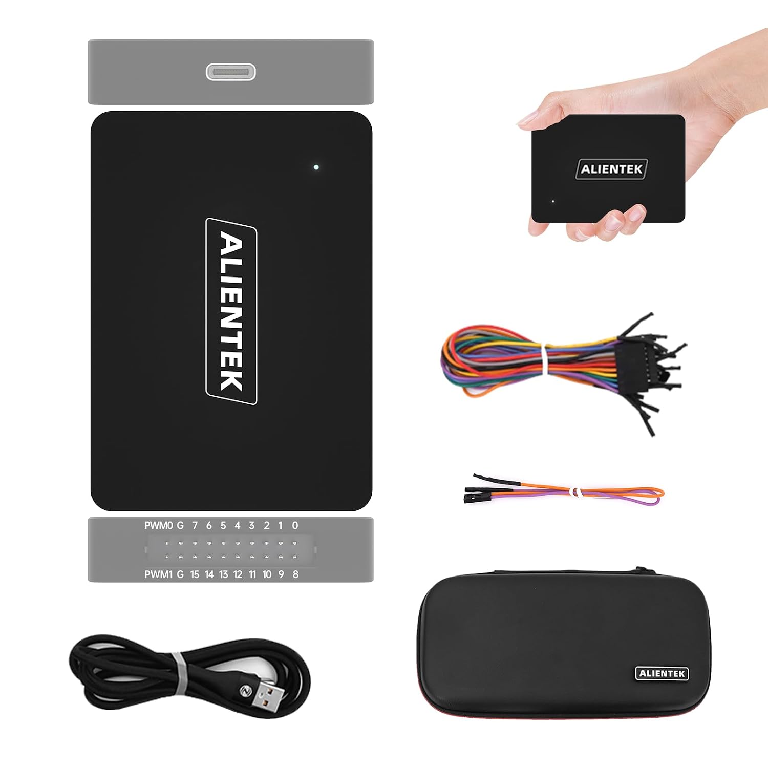 DL16 USB Logic Analyzer with 250MHz Max Sample Rate,16Channels, 1Gbits Memory, USB 2.0 Interface,ARM FPGA Debug Protocol Decoding Software (DL16-1+Big/Small Test Hook)