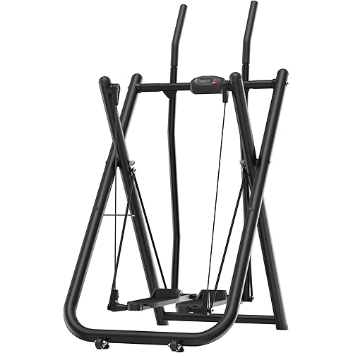 Air Walk Elliptical Glider Machine,Ellipse Machine for Home Cross-Training Arm/Leg Cardio Workout Equipment,Fully Assembled Low-Impact Design for Home Gym,600LBS Loading Capacity-New Version