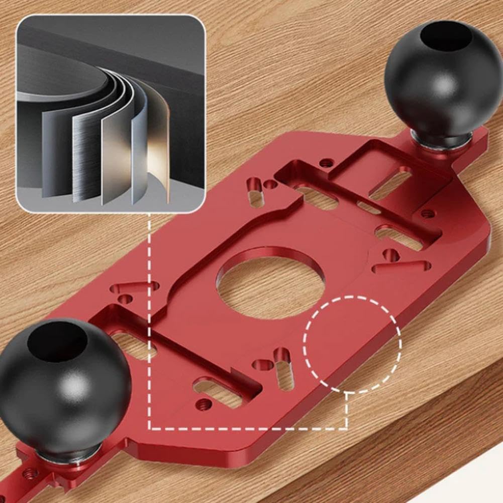 ルーターミリング溝ブラケット、木工用適応トリミングマシンスロットベース、エッジ溝入れミリングストレートエッジ面取り用多機能アルミ