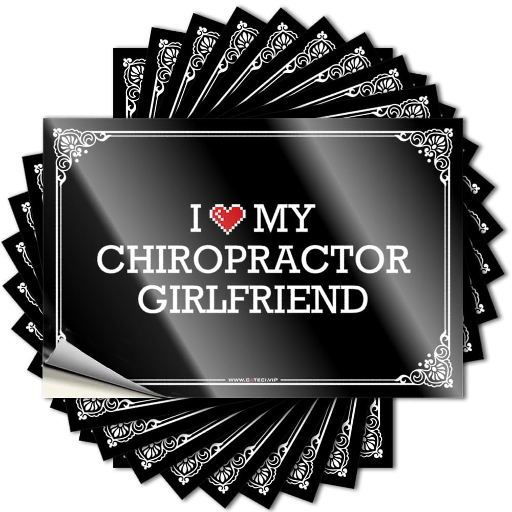 Fzfn Colour Outside Decor Lettering Sticker - Core Teen Cover I Love My Chiropractor Girlfriend(8X12cm)