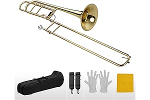 Upgraded Intermediate Bb Flat Tenor Slide Trombone with F Trigger