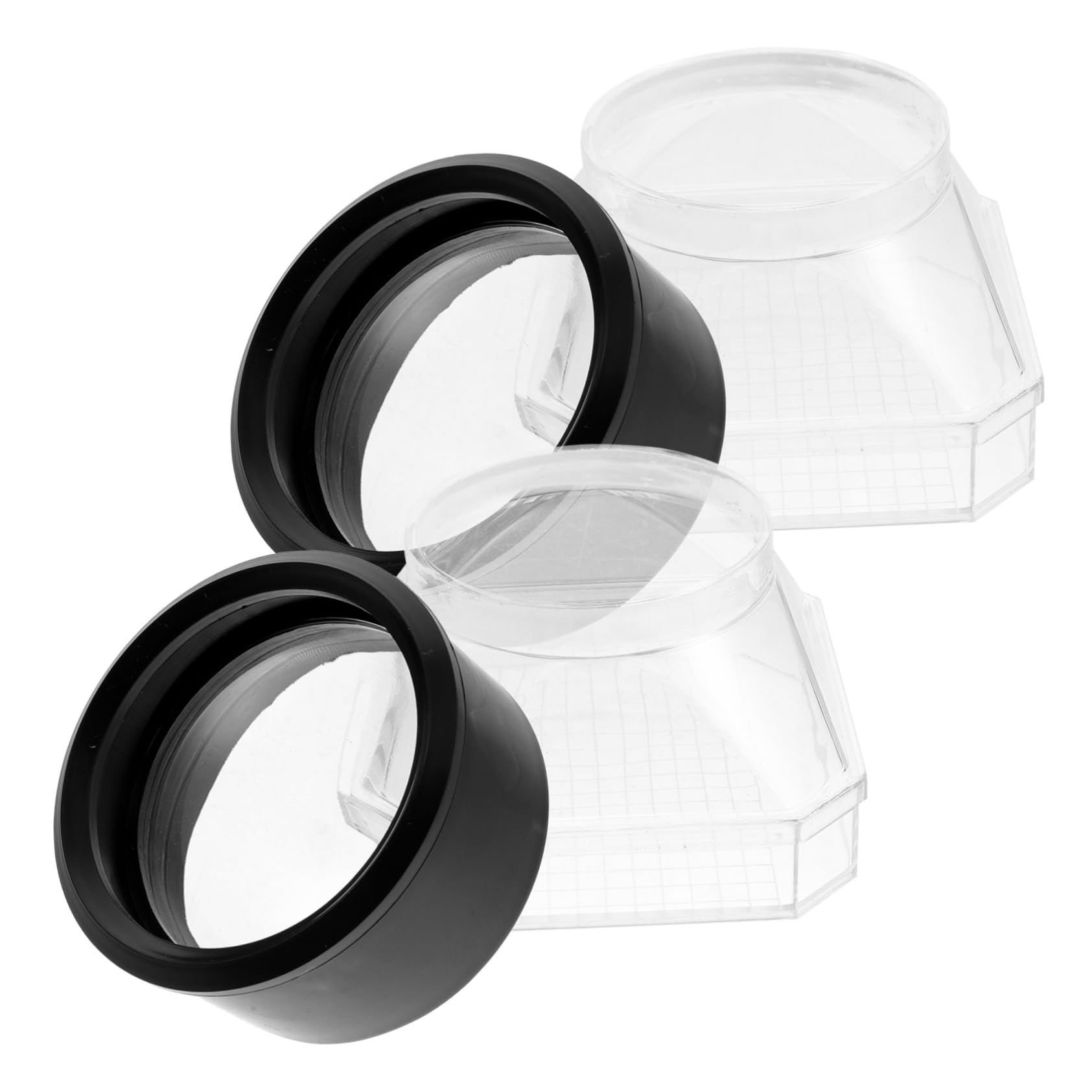 KICHOUSE 2Pcs Microscope Box for Outdoor Viewer Container for Insect Observation Science Exploration Nature Learning