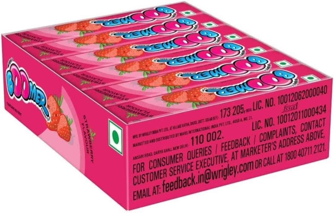 Bubble Gum | Strawberry Flavoured Chewing Gum | Long Lasting Sweetness | Fun Chewing Gum Ideal for Sharing with Friends | 24 Units |Show Box Pack | 446.4 g