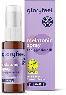 Melatonin Spray Honig - Premium: 5-fach höher dosiert* für 220 Tage + Passionsblume, Baldrian, Melisse, Lavendel, Vitamin B6 & B1 - ohne Alkohol, Zuckerfrei und Vegan