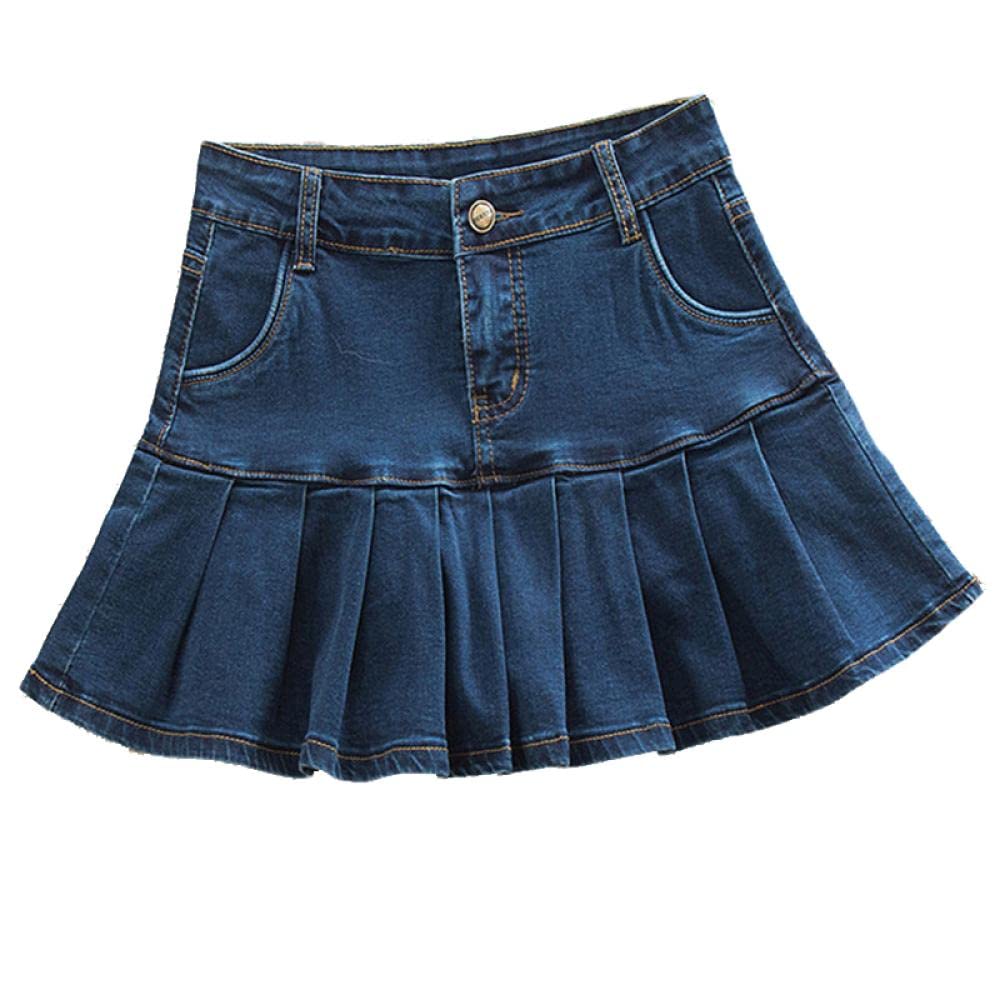 スカート riu Short denim skirt High waist denim short skirt