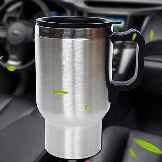 Amazon Co Jp 車載用ポット 電気ケトル 湯沸し器 カーポット 車載用調理器具 マグカップ 水ボトル 12v 加熱 真空フラスコフラスコボトル シガーソケットカップ 真空 500ml シルバー 車 バイク
