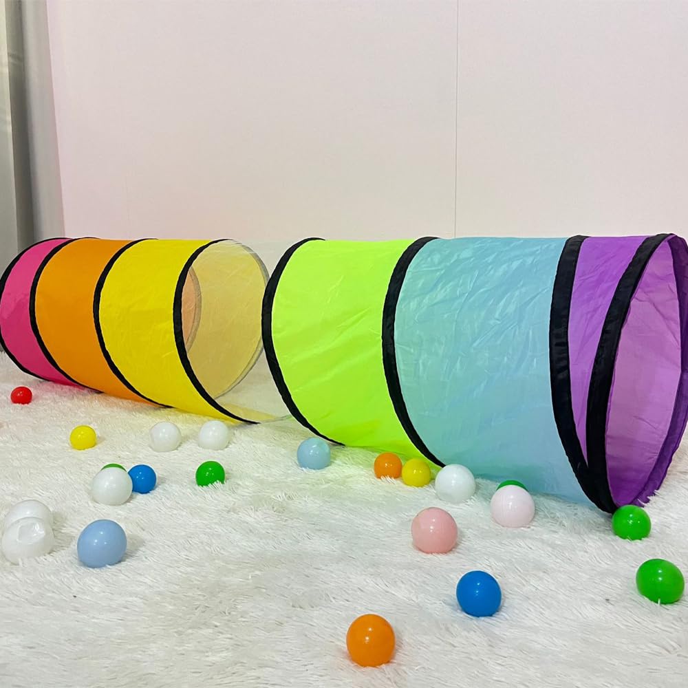 Tunnel de jeu, tente tunnel de jeu pour enfants, tunnel de jeu pop-up, tunnel de jeu pliable pour garçons, filles, animaux de compagnie, jouer à l'intérieur et à l'extérieur, jeu de jardin (180 cm x