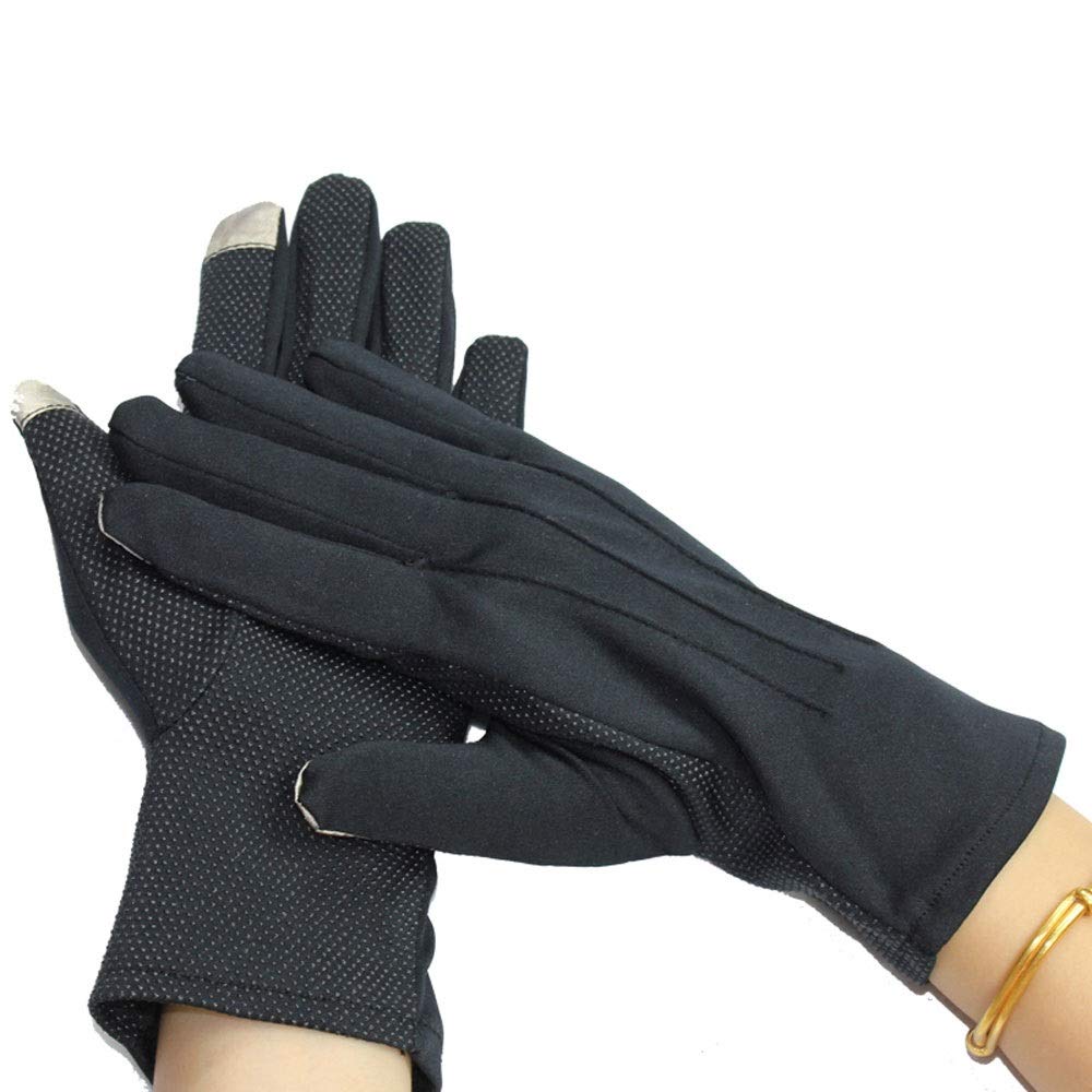 Buy Swftc Black White Etiquette Gloves Men/women Sunscreen UV Gloves