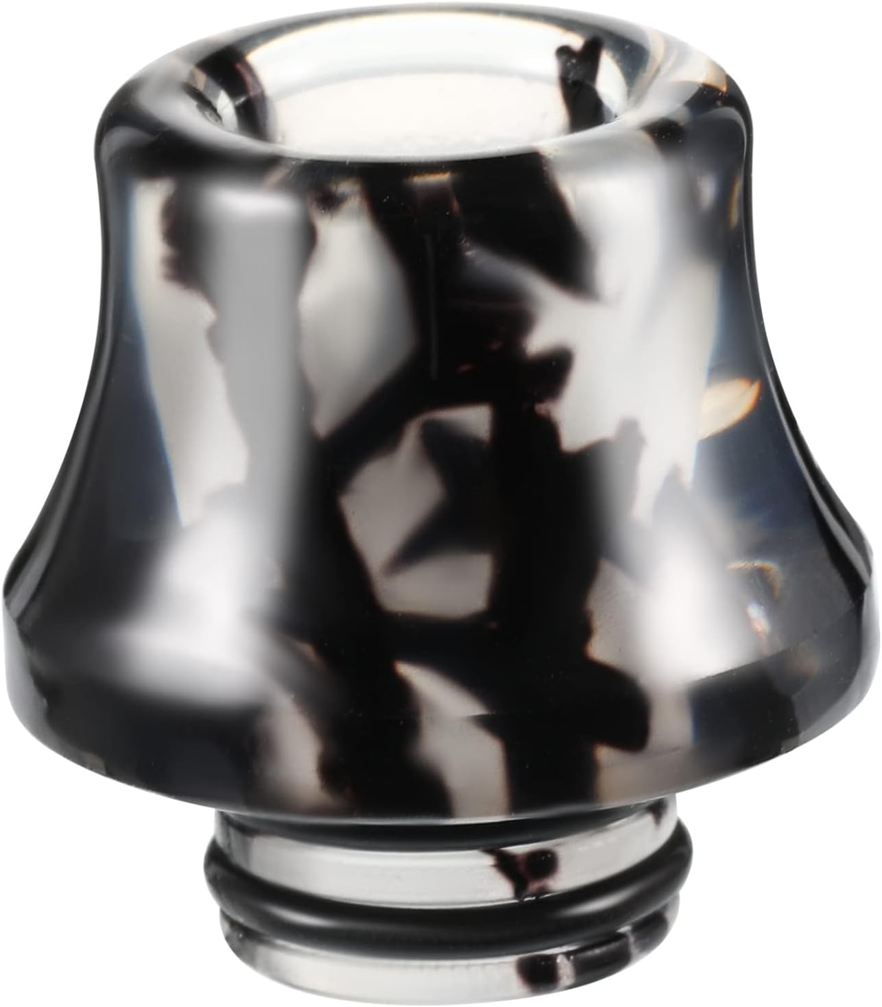 Trosetry 510 Drip Tips, Color Rainbow Resin Drip Tip, Standard Replacement for Coffee Machine Mod, Black