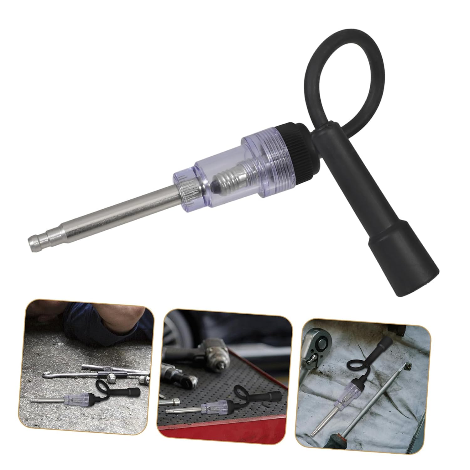 ULTECHNOVO Automotive Spark Plug Tester Tool Ignition Coil Detector for Car Engines Inline Spark Tester for Vehicle Diagnostics