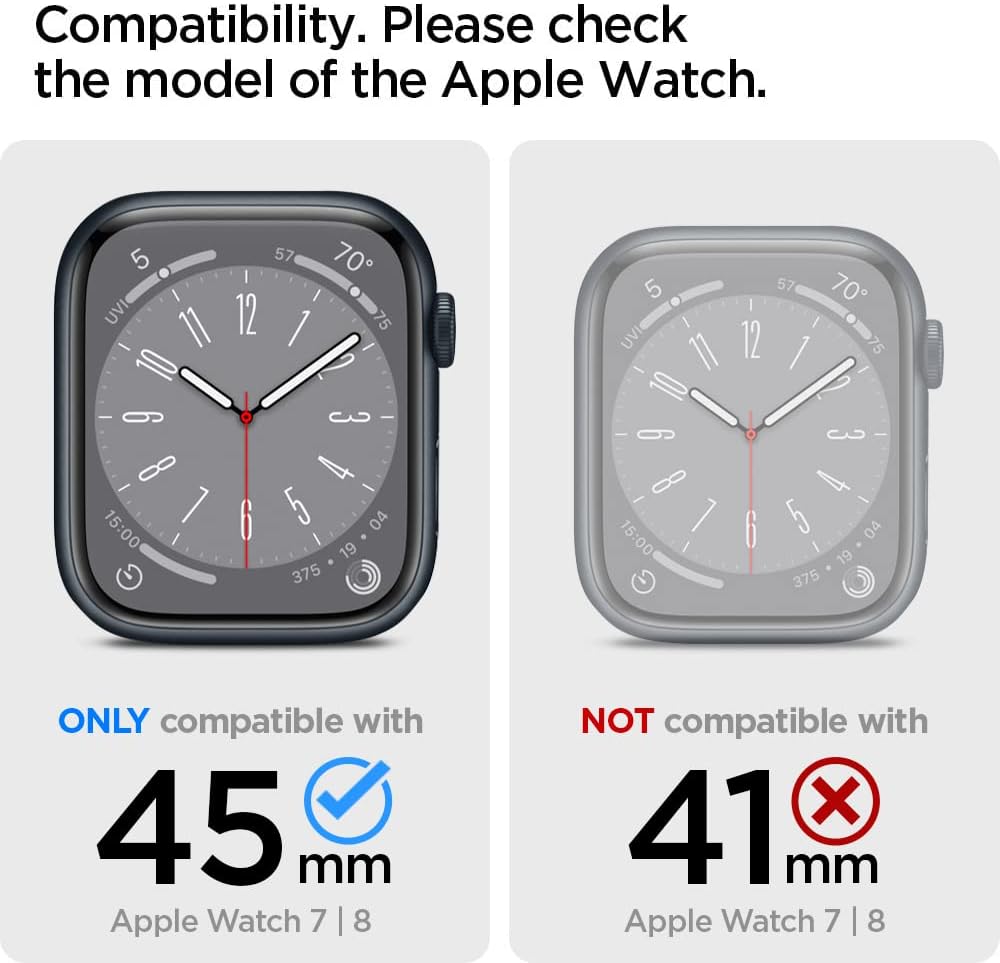 Spigen Thin Fit Designed for Apple Watch Series 8/7 (45mm) Case - Metallic Red