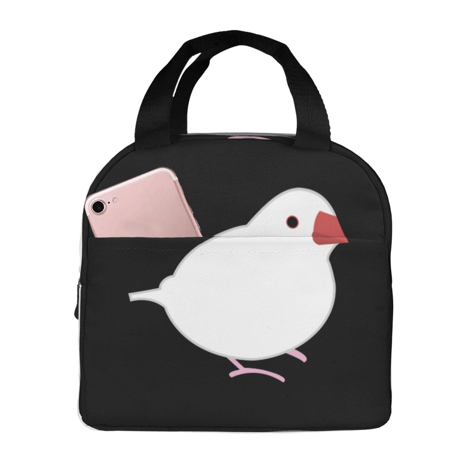 Amazon｜1匹のシロブンチョウ 白文鳥 アニメ ランチバッグ 手提げ 弁当 