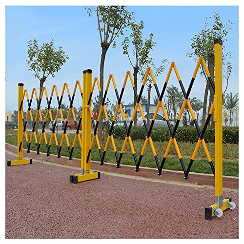 Barrière de circulation portable extensible jaune noir pour centres - 2
