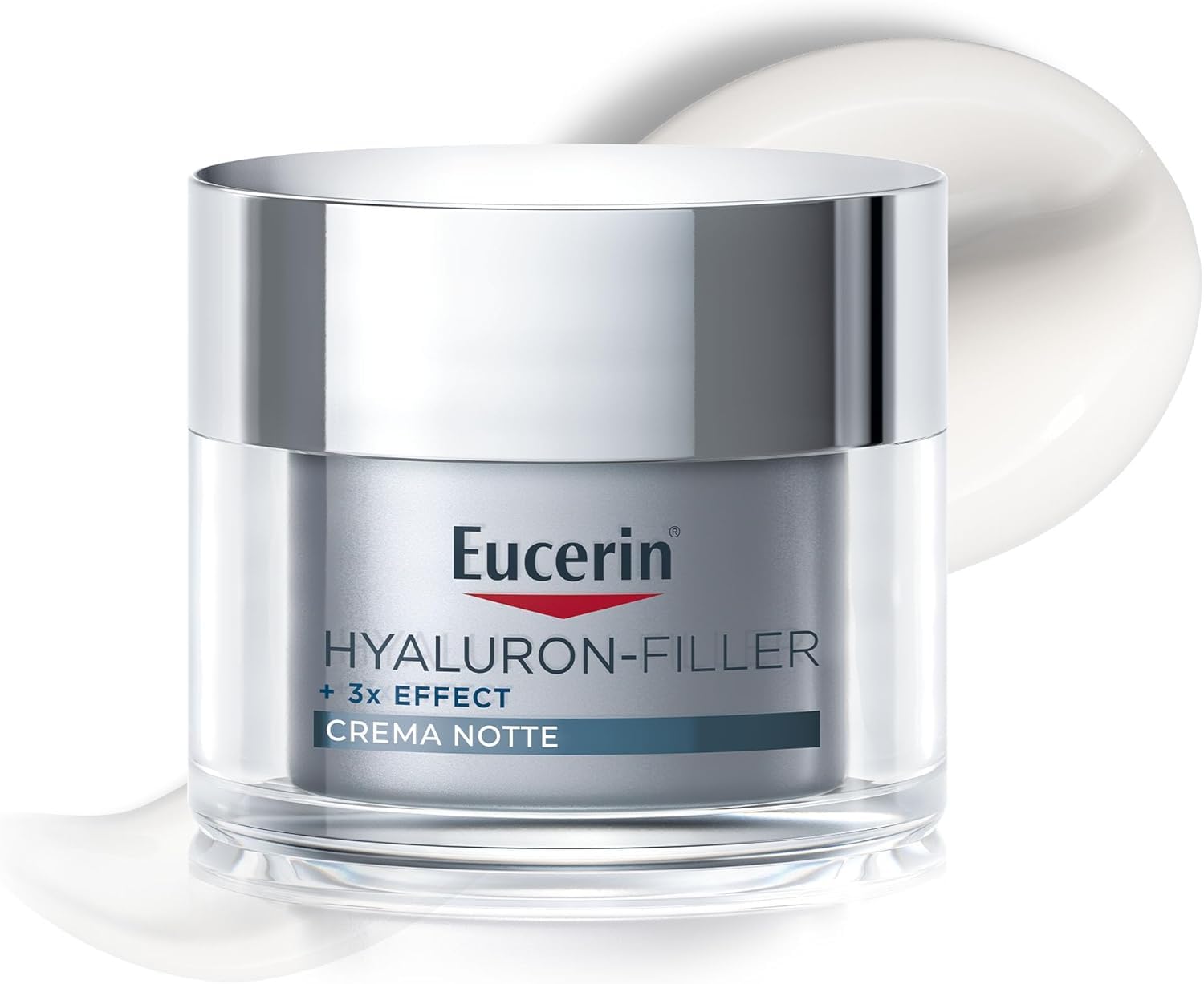 Eucerin Hyaluron-Filler Crema Notte 50 ml, Crema viso antirughe e antiossidante, Skincare con Acido Ialuronico, Rigenera e protegge la pelle, Per tutti i tipi di pelle, anche sensibile