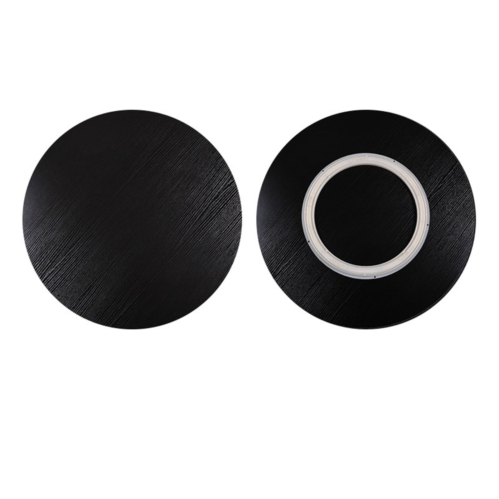 Lazy Susan - Giradischi per tavolo da pranzo, 61 cm, vassoio girevole con cuscinetti silenziosi, centrotavola in legno nero, ideale per riunioni di famiglia, feste e intrattenimento