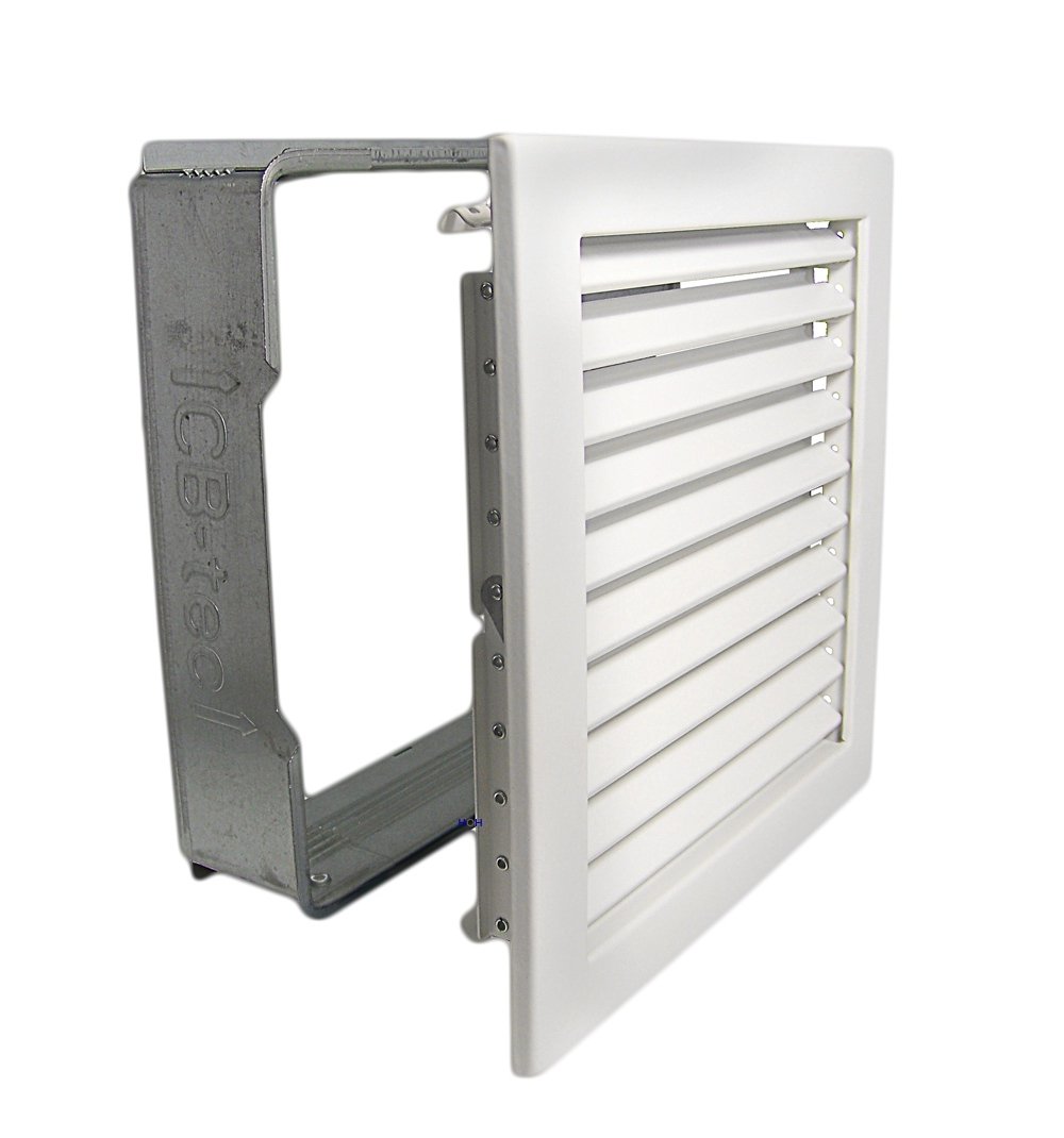 Rejilla de aire frío kg 2323 W Blanco 230 x 230 mm Rejilla de ventilación con marco de montaje
