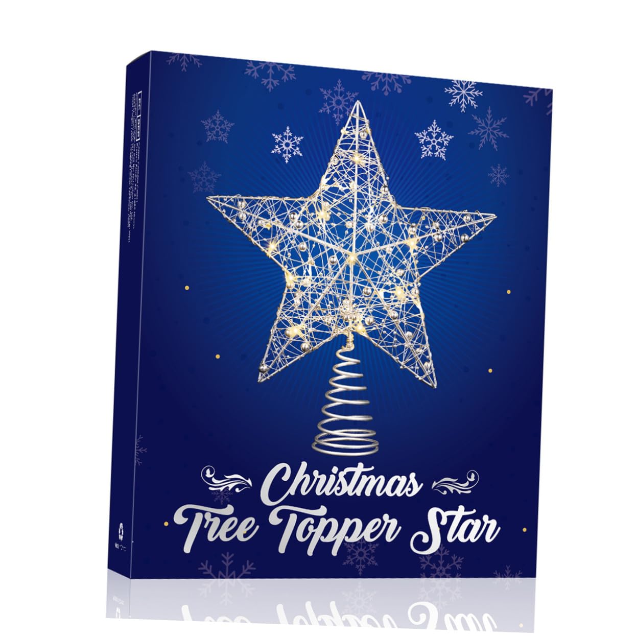 25 X 30 Cm Creative Christmas Tree Topper Star Treetop Light Décoration de Fête de Noël pour La Maison Bar Shop ()