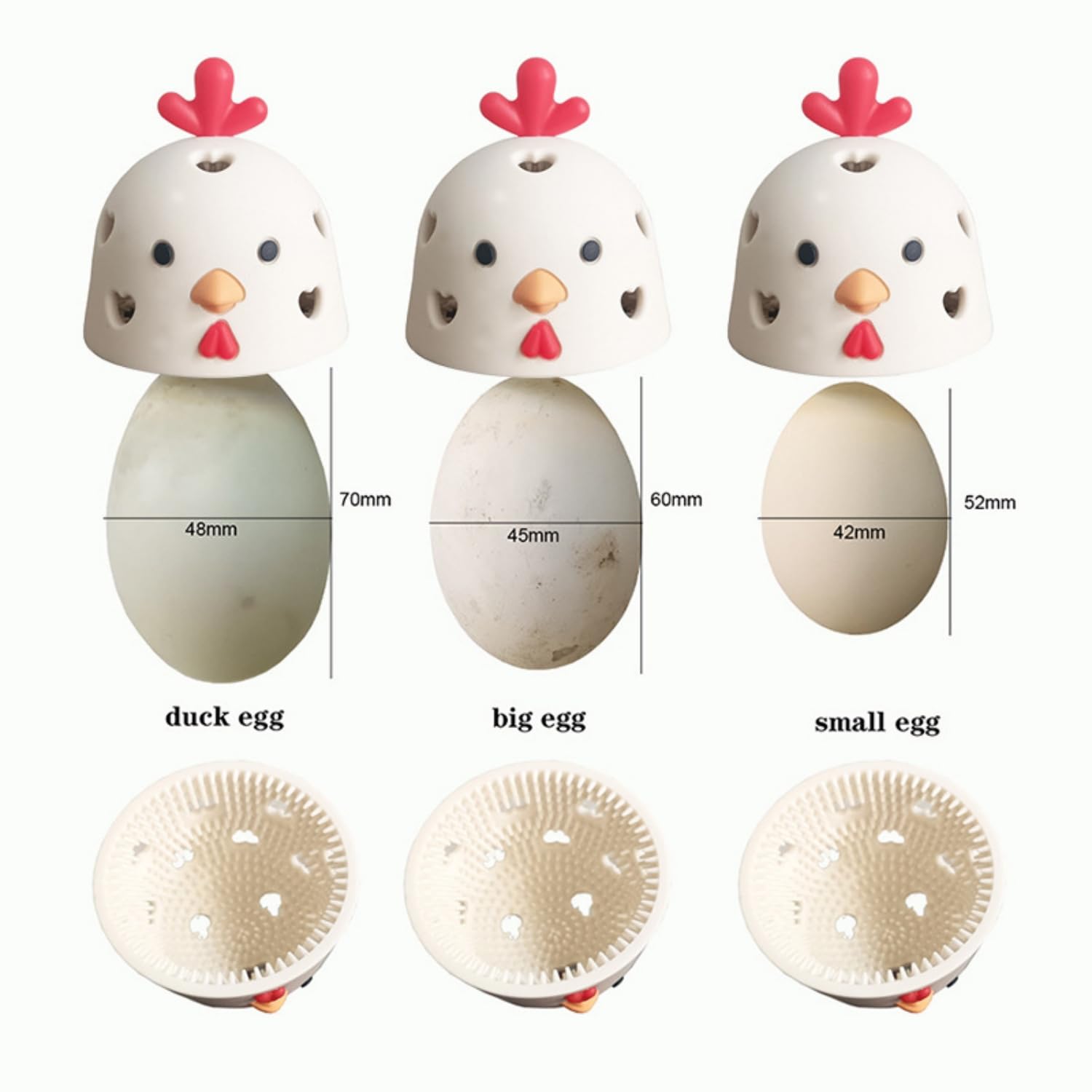 Spazzola per Uova，spazzola pulisci uova in silicone Spazzola per uova fresche riutilizzabile e facile da pulire Spazzola lava uova（colore crema）