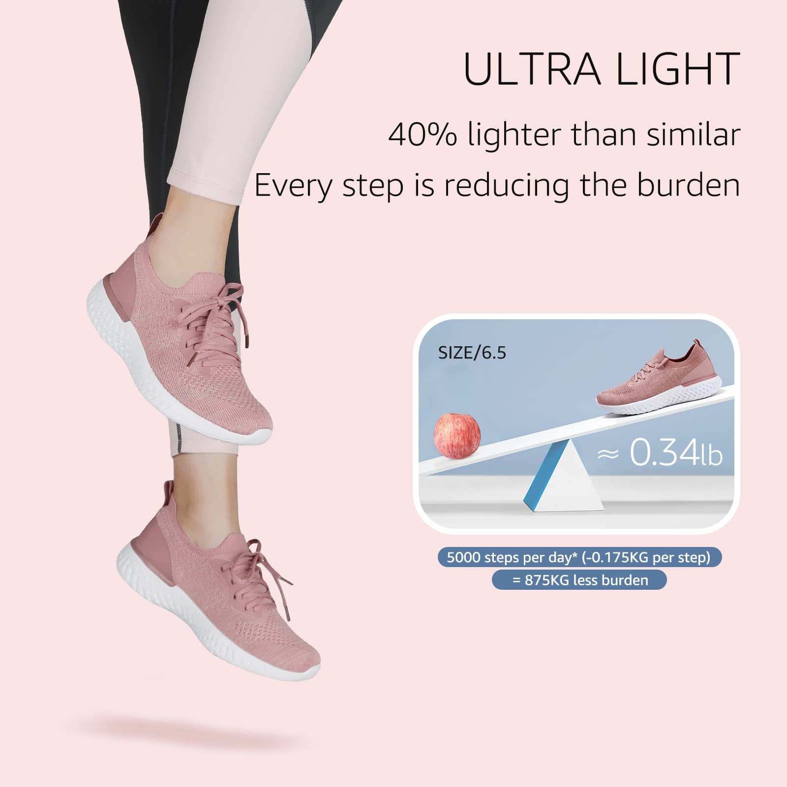 HKR Donna Scarpe Ginnastica Running Camminare Sportive Fitness Sneaker