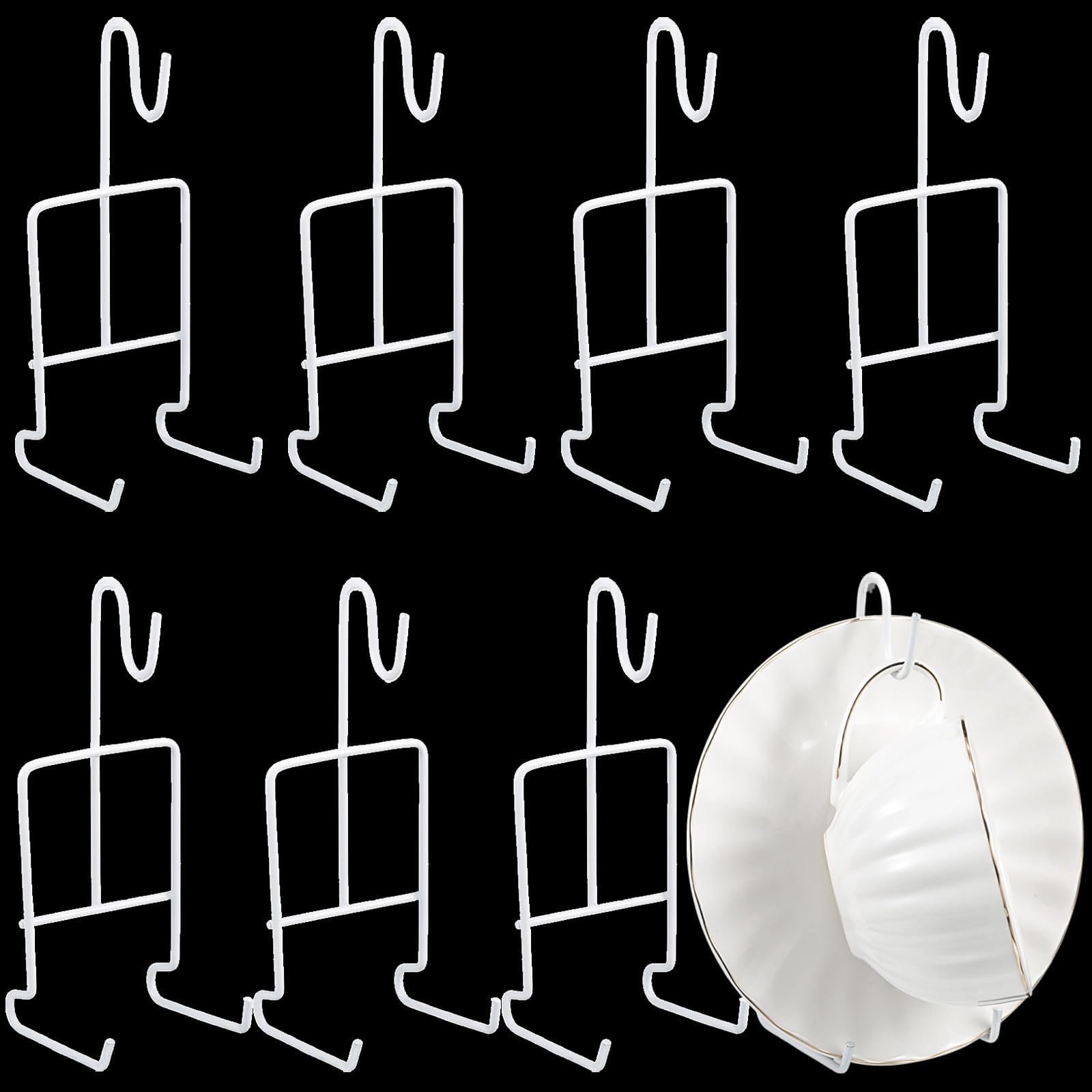 Amazon.com: 16 Pcs Small Tea Cup and Saucer Display Stand Holder Rack ...