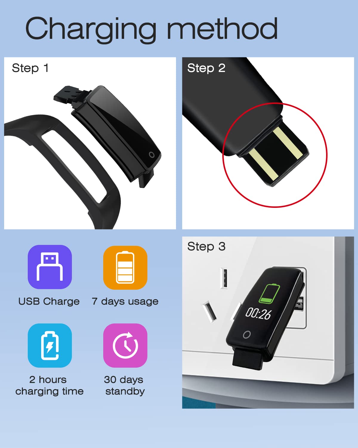 Montre Podometre Non Connecté Trackers d'Activité sans Bluetooth sans Smartphone pour Enfant Personne Agée Femme Homme Podomètre Marche Simple Compteur de Pas Calories Distance Etanche IP68