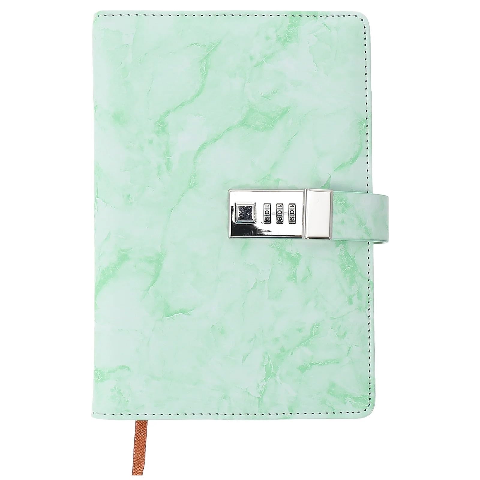 Diario Con Candado Bloc de notas con contraseña, accesorio de escritura, diario multifunción, suministro de registros, cerradura doméstica, cuadernos portátiles(Green)