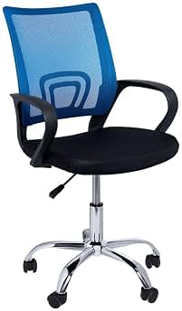 Regalos Miguel - Silla de Oficina Azul y Negra Midi Pro - Máxima Ergonomía - Ideal para Escritorio y Gaming