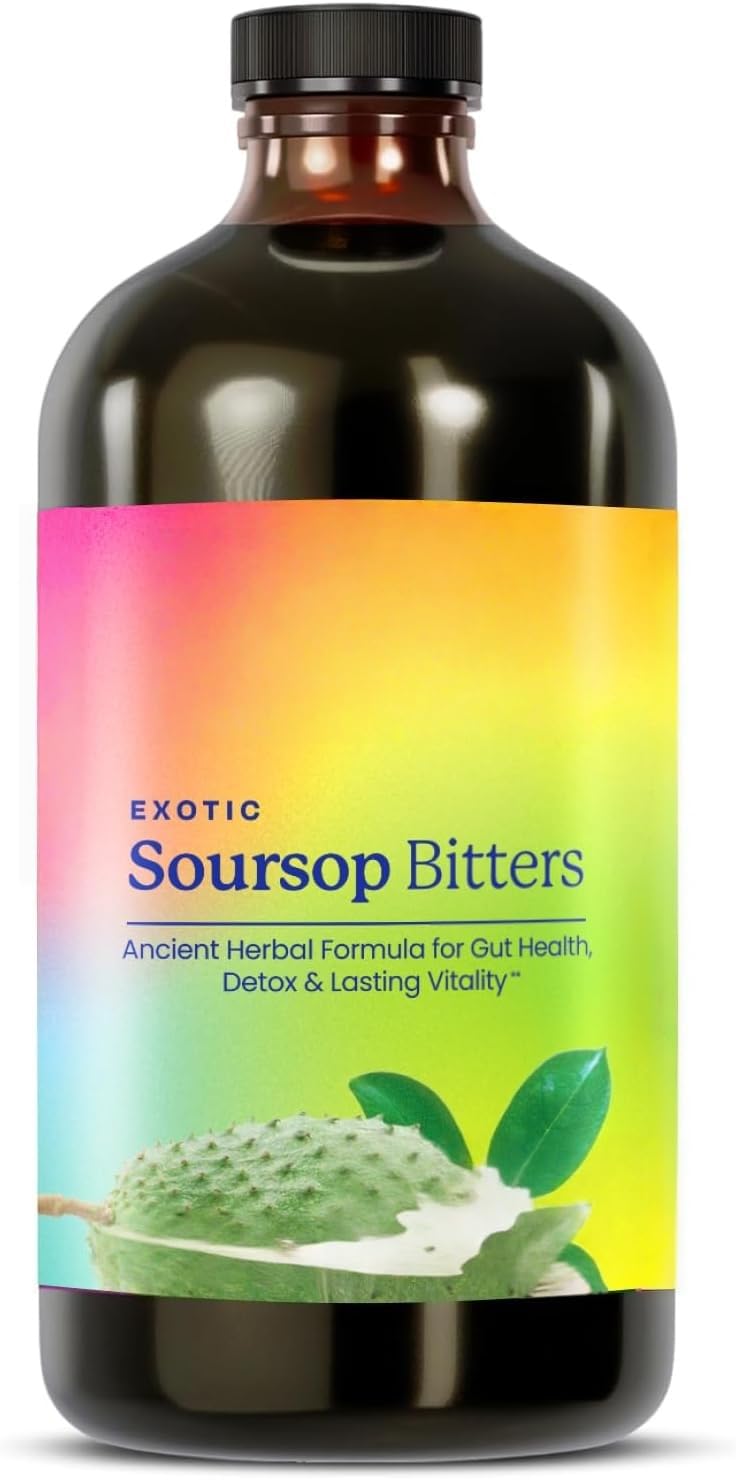Soursop Bitters Liquid für eine gesunde Verdauung, Darmentgiftung und Reinigung, Antioxidans und Immununterstützung