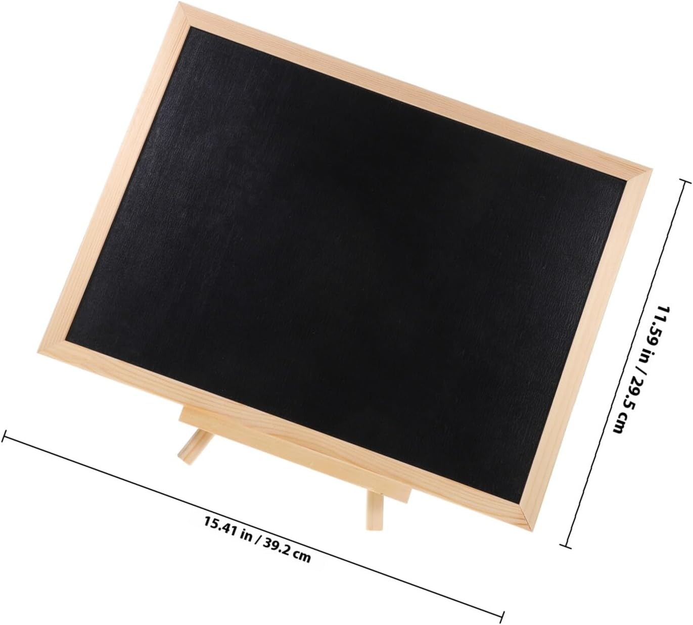 SUPVOX Small Cork Message Board with Stand, 30x40cm Wooden Frame Chalkboard Memo Board for Home and Shop, Multi-Function Decorative Message Sign