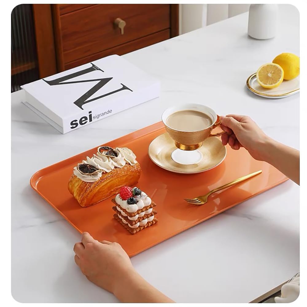 XUEHOU Mini Vassoio Rettangolare 24x17 Cm - 2 Pezzi Per Colazione O Caffè - Foto 4