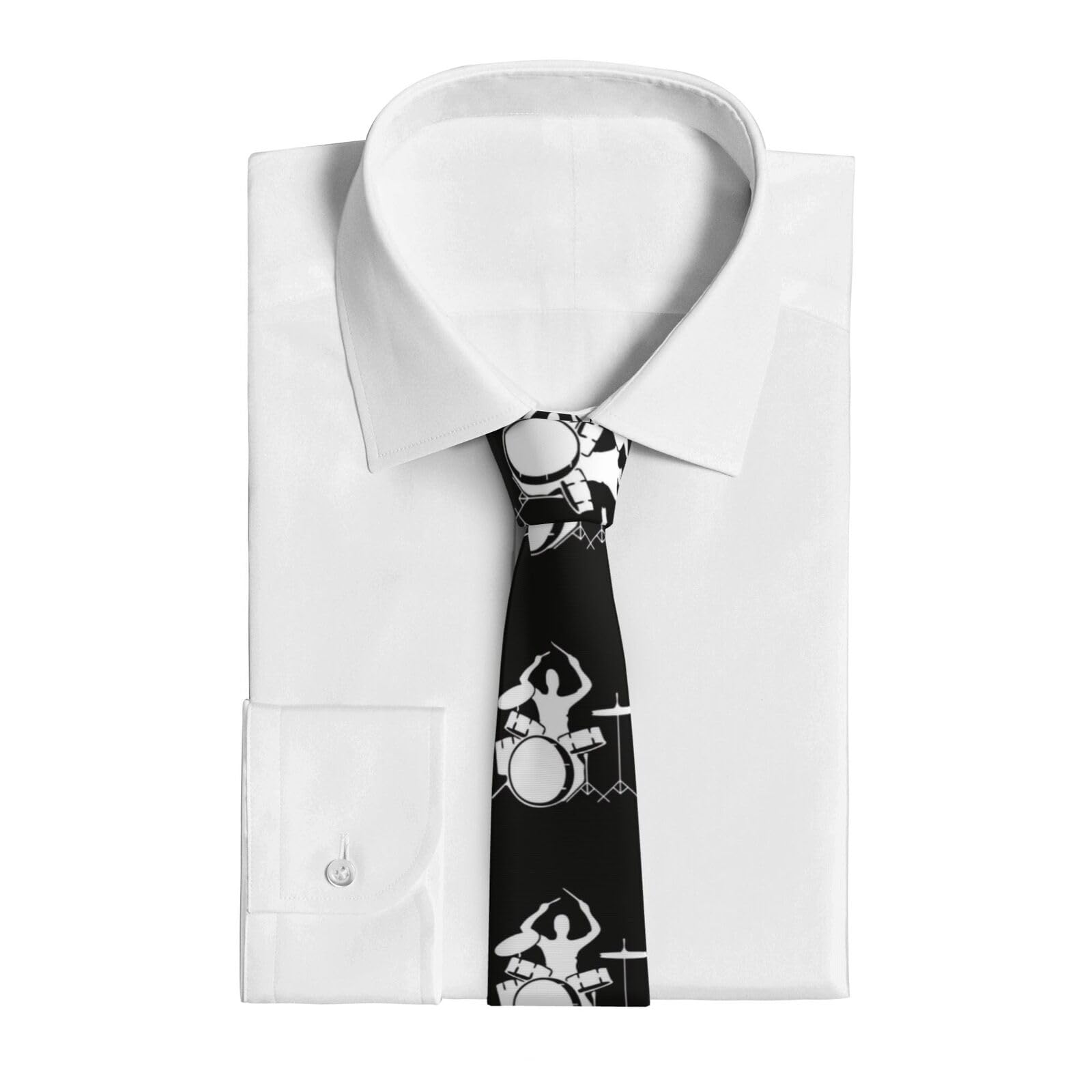 VducK Neckties for Men Business Casual Necktie Men Drummer Ties for Weddings Dances Neck Tie for Men