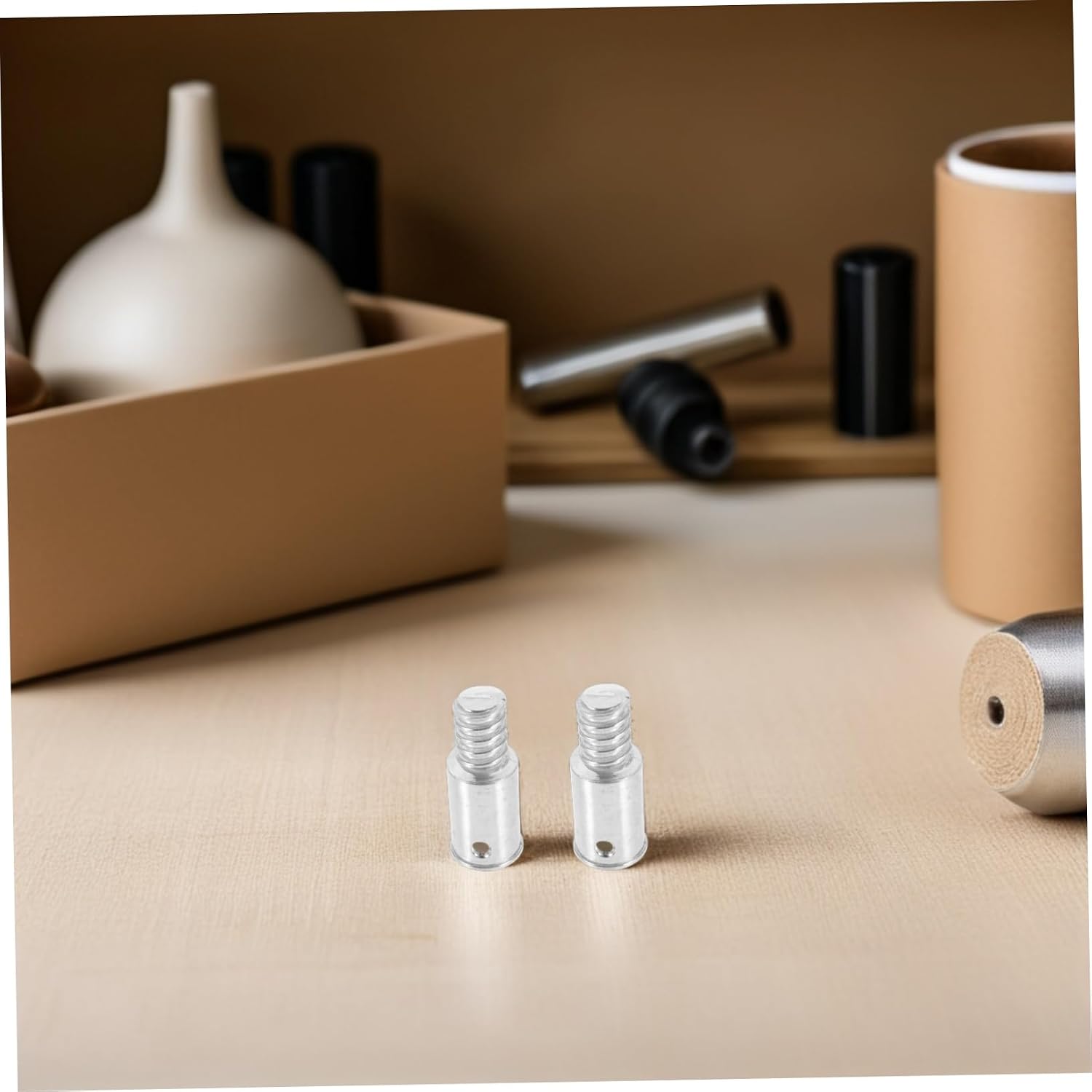 INOOMP 6pcs Mop Threaded Tips: Mop and Broom Extension Rod Connector - Metal Quick Connect Adapter for Cleaning Accessories and Extension Rods