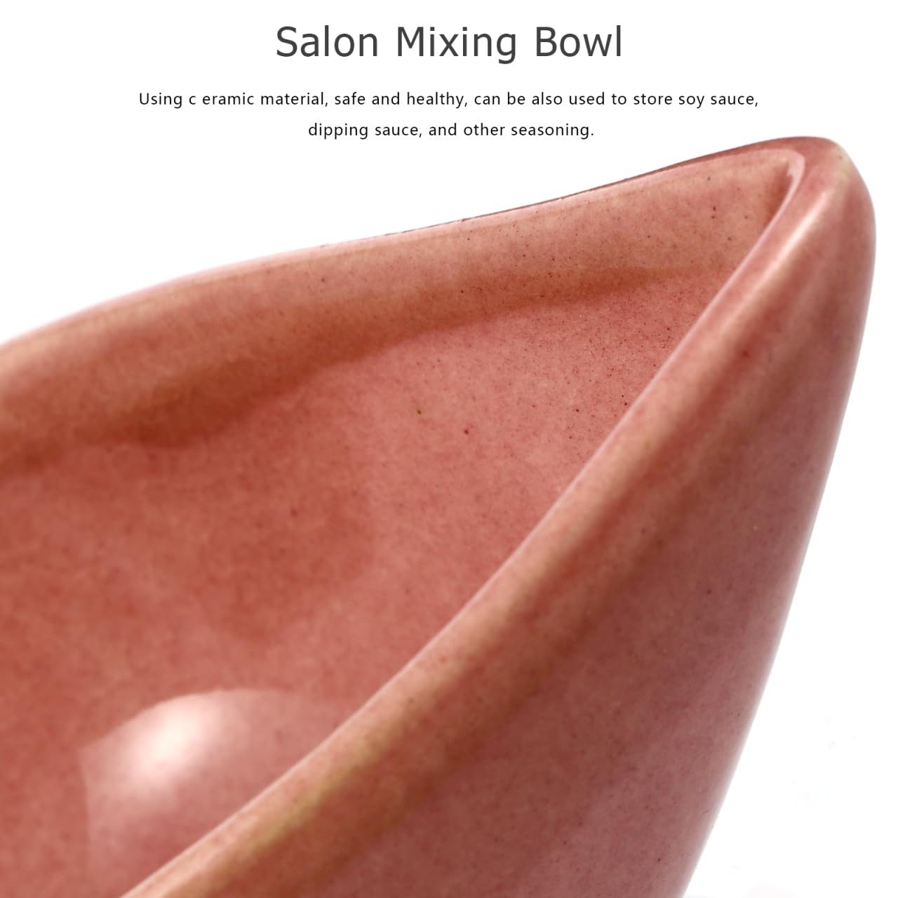 Healeved Piccolo piatto in ceramica da 8 cm, ciotola per miscelare oli essenziali, a forma di goccia, per spa, salone di bellezza e casa