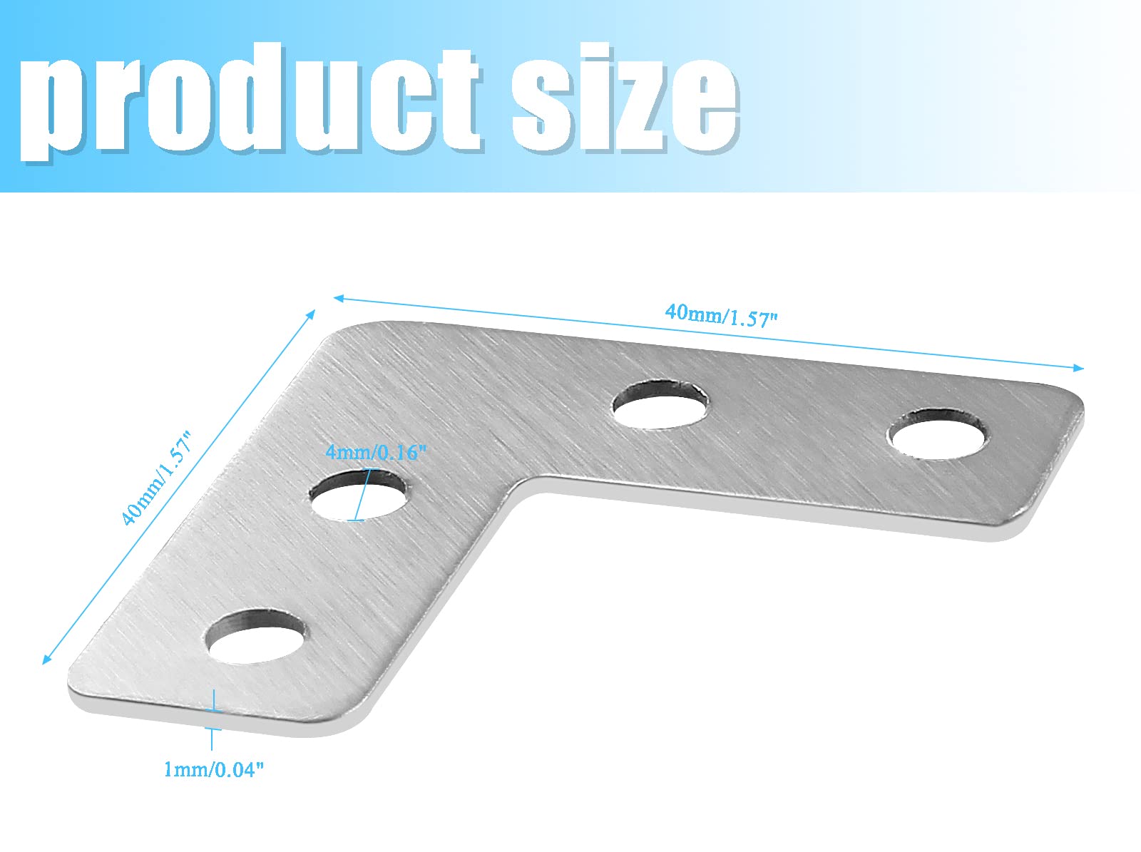 Amazon.com: Unlorspy 20 Pcs Flat Corner Brace ,1.57 x 1.57 inch/40