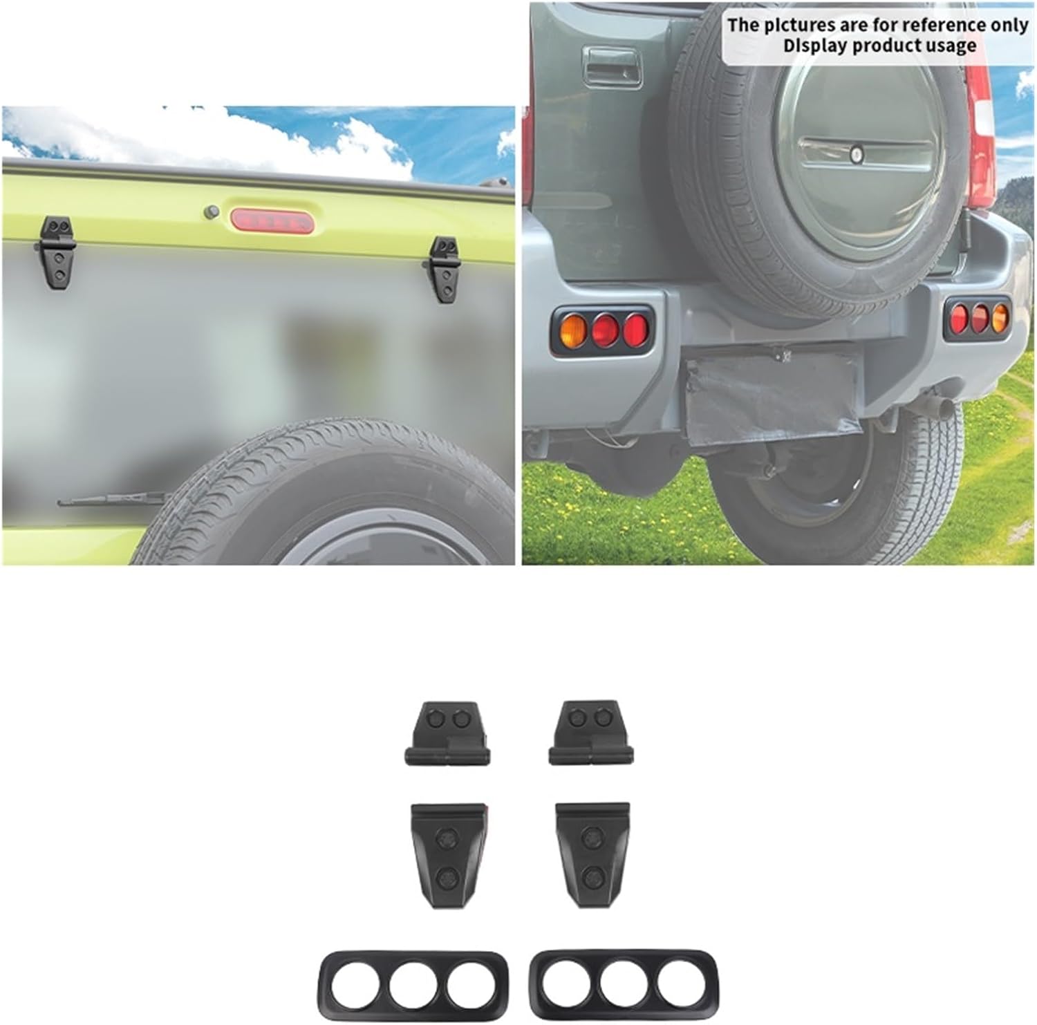 Car Rear Fog Light Lamp Decoration Cover Compatible For Suzuki Jimny 2007-2017 Tailgate Glass Hinge Trim Cover Exterior Accessories(2 pcs a set)