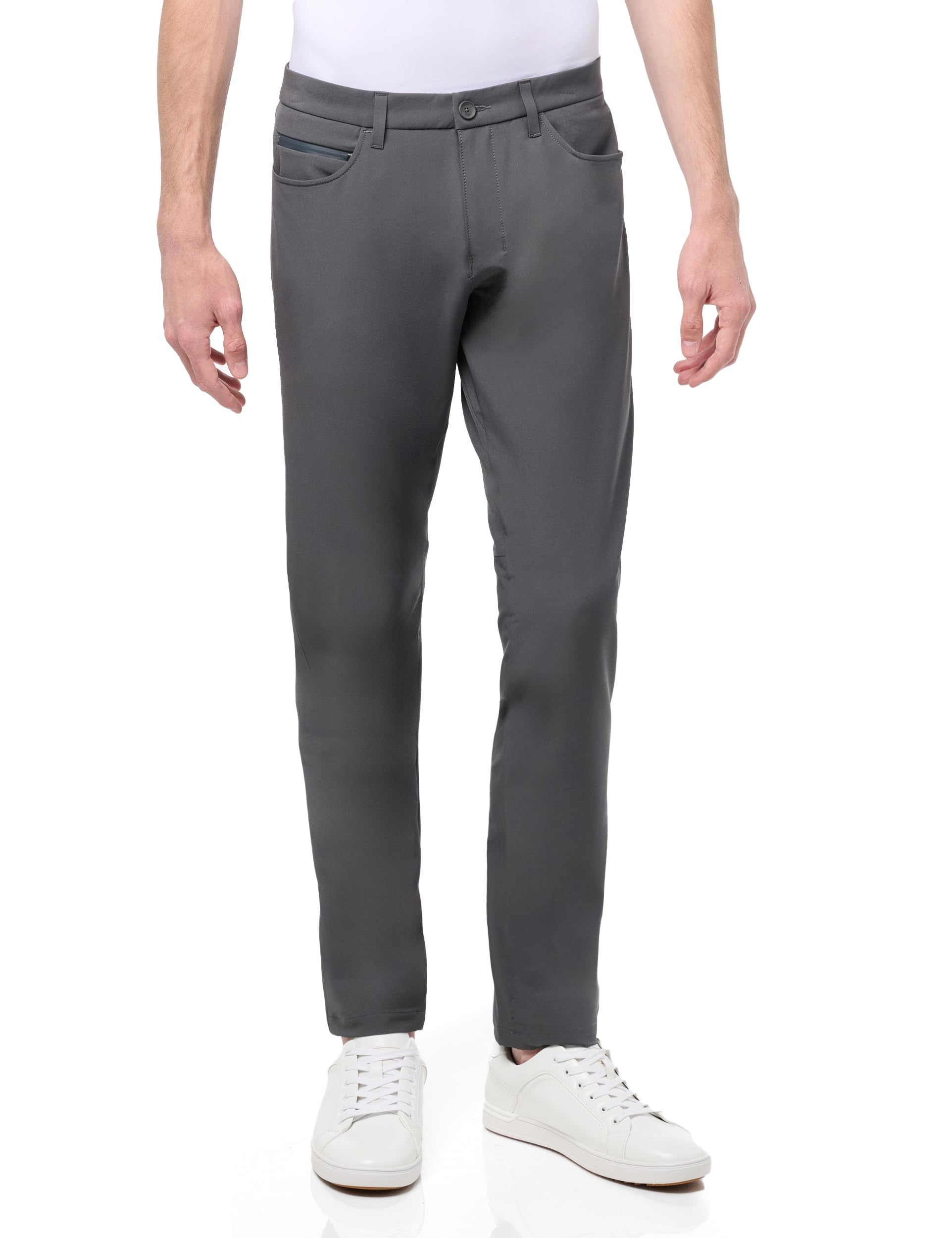BOSS Mens Reflective Fabric Slim Fit Tapered Leg Trousers