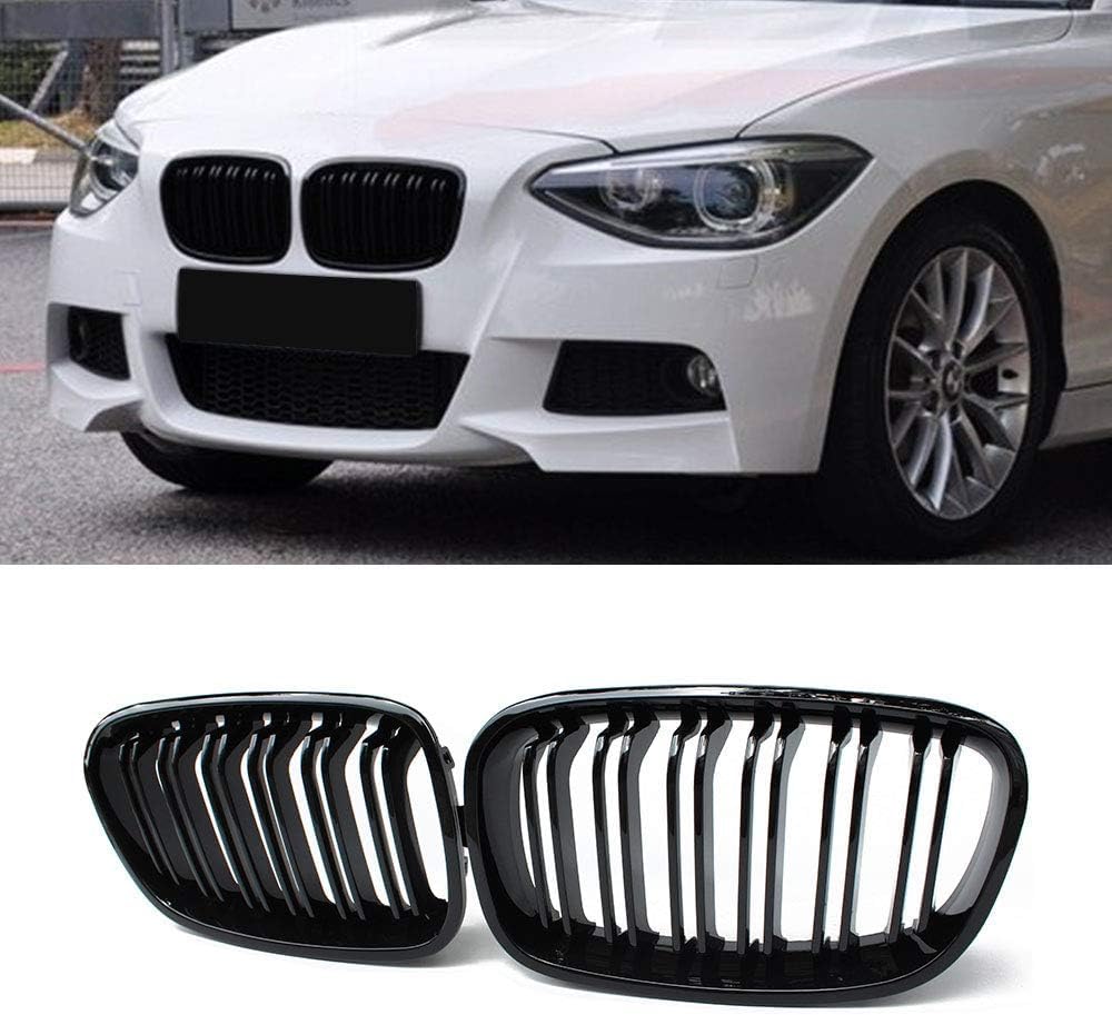 F20 F21 Griglia Radiatore per BMW Serie 1 F20 F21 Griglia Doppia Anteriore Nera Lucida 2015 2016 2017 2018