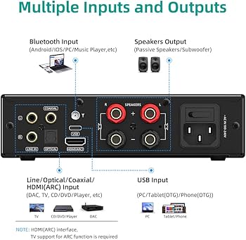 Amazon.co.jp: SMSL A200 パワーアンプ、100W サブウーファー アンプ