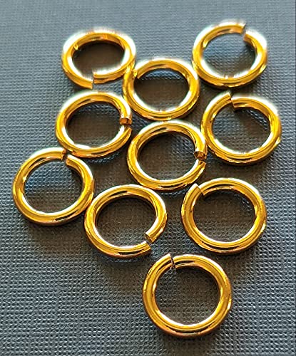 SNAPEEZ The Ultra Secure No Solder Jump Ring - SNAPEEZ II 24 kt. Pure Gold ULTRAPLATE Ring Hard Open Jump 10mm Heavy Gauge (Pk 10). Choose Bulk Packaging Size. Made in USA. (3)