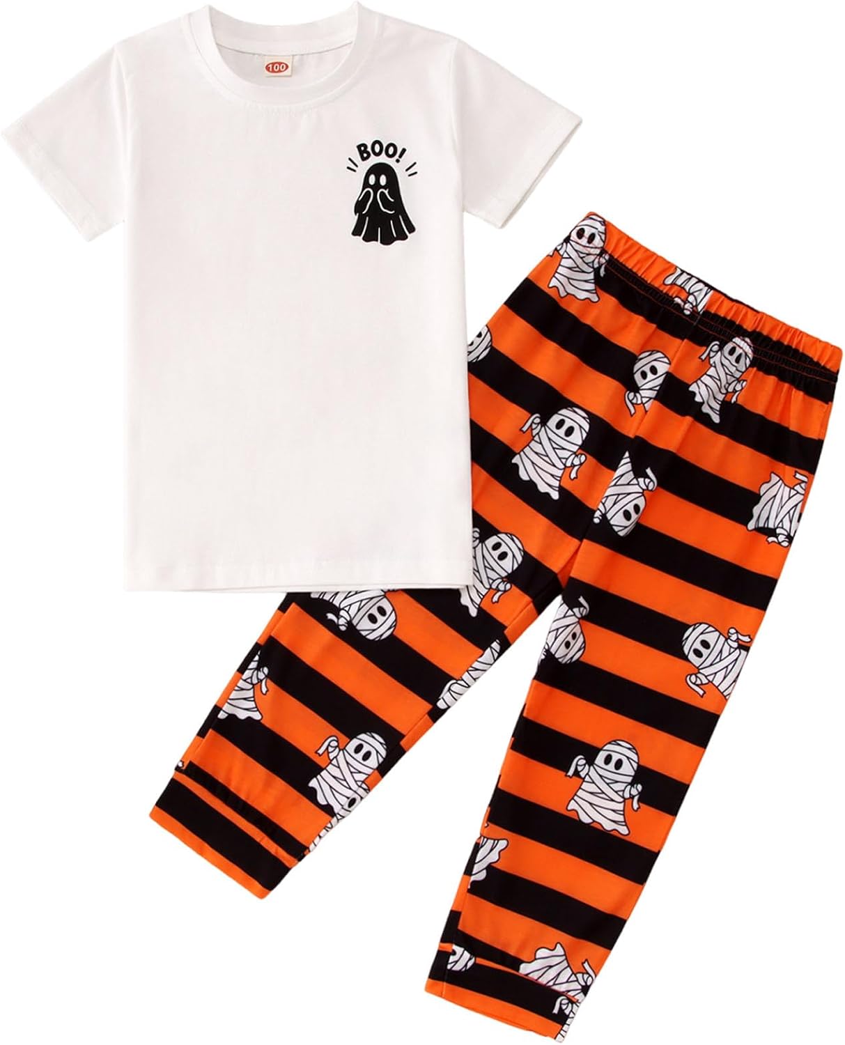 CM C&M WODRO Toddler Boy Girl Halloween Outfit Boo Ghost T-Shirt Pants Set